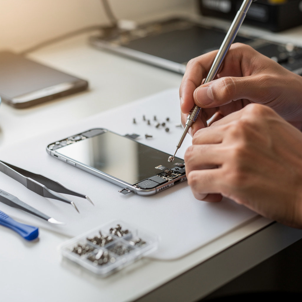 iFast Repair technician performing expert smartphone and tablet repair in San Diego